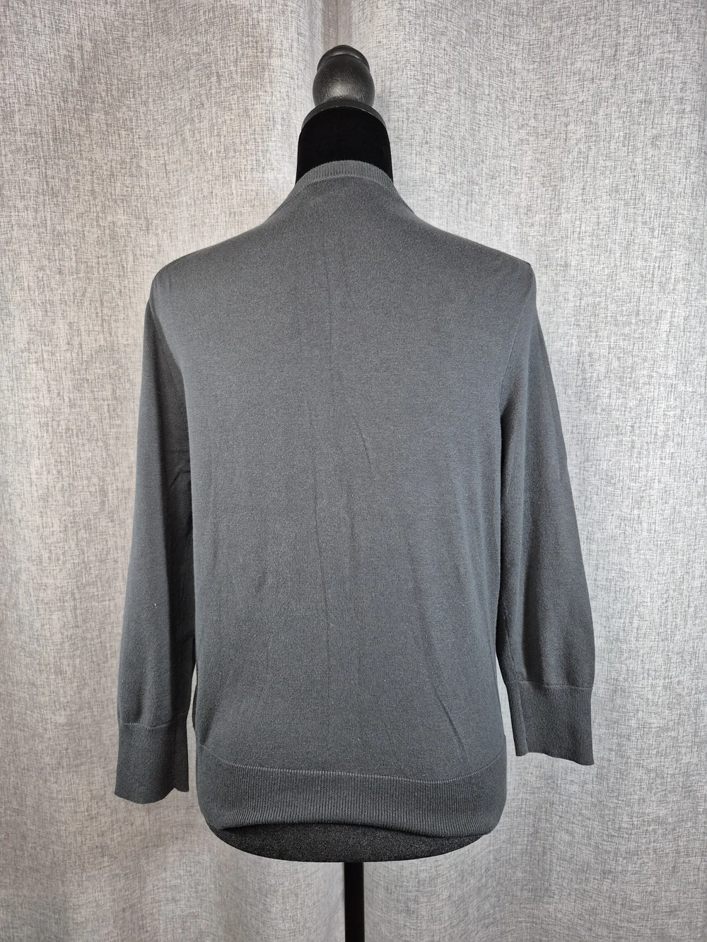 J. Crew Gray Button Front Cardigan Sweater Medium Cotton Blend Long Sleeve